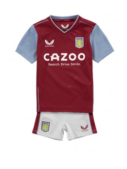 Aston Villa Heimtrikotsatz für Kinder 2022-23 Kurzarm (+ Kurze Hosen)